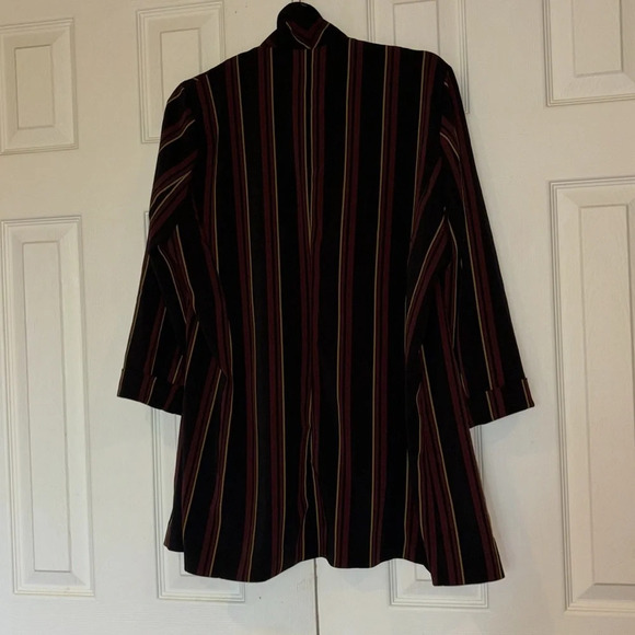 Dynamite Lined Open Front striped 3/4 Sleeves Blazer Sz L - Picture 10 of 12